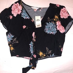 Miss Selfridge Tie Front Top